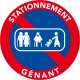 Autocollants voiture stationnement gênant passage de personnes