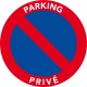 Autocollants interdiction de stationner. Parking privé.