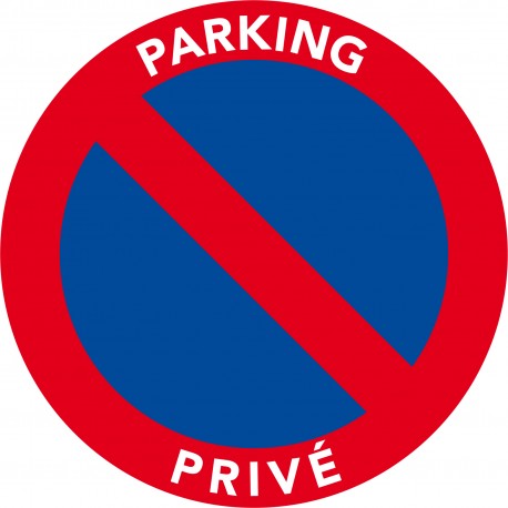 Autocollants interdiction de stationner. Parking privé.