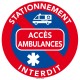 Autocollants dissuasifs - Stationnement gênant - Accès ambulances