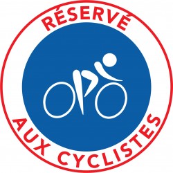 Autocollants Stationnement Interdit - Réservé aux cyclistes (vendu par pack)
