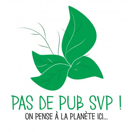 autocollant stop pub vert