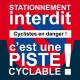 Autocollants Stationnement Interdit sur les pistes cyclables (vendu par pack)