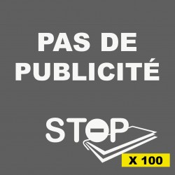 Panneau Autocollant Pas de Publicité S.V.P. Adhésif Stop Pub pour boîte aux  lettres 83 mm diamètre.