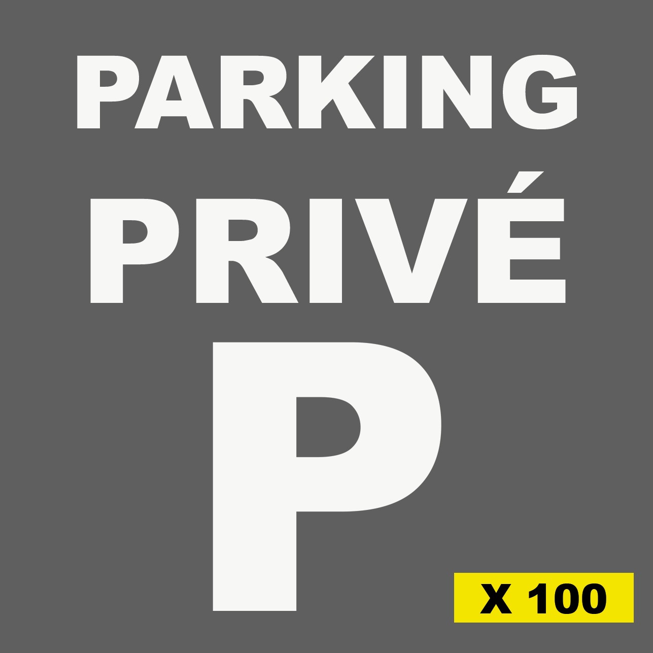 Autocollant interdiction de stationner sur un parking privé