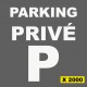 Parking privé. Stickers en vinyle.