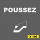 Poussez. Stickers en vinyle.