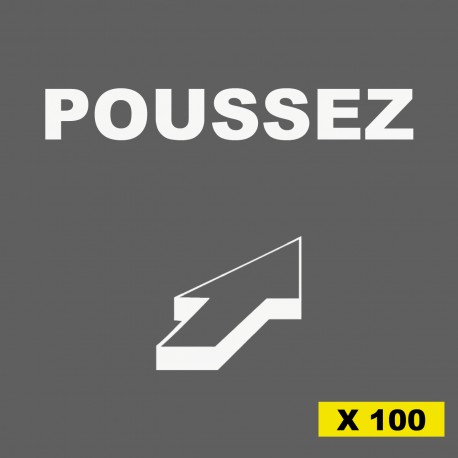 Poussez. Stickers en vinyle.