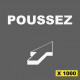 Poussez. Stickers en vinyle.