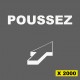 Poussez. Stickers en vinyle.