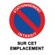 Autocollants stationnement interdit sur cet emplacement (vendus par lots)