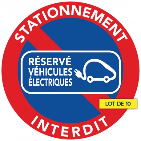 AUTOCOLLANT DISSUASIF réservés véhicules électriques