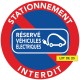 AUTOCOLLANT DISSUASIF réservés véhicules électriques