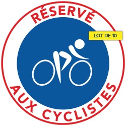 Autocollants Stationnement Interdit - Réservé aux cyclsites