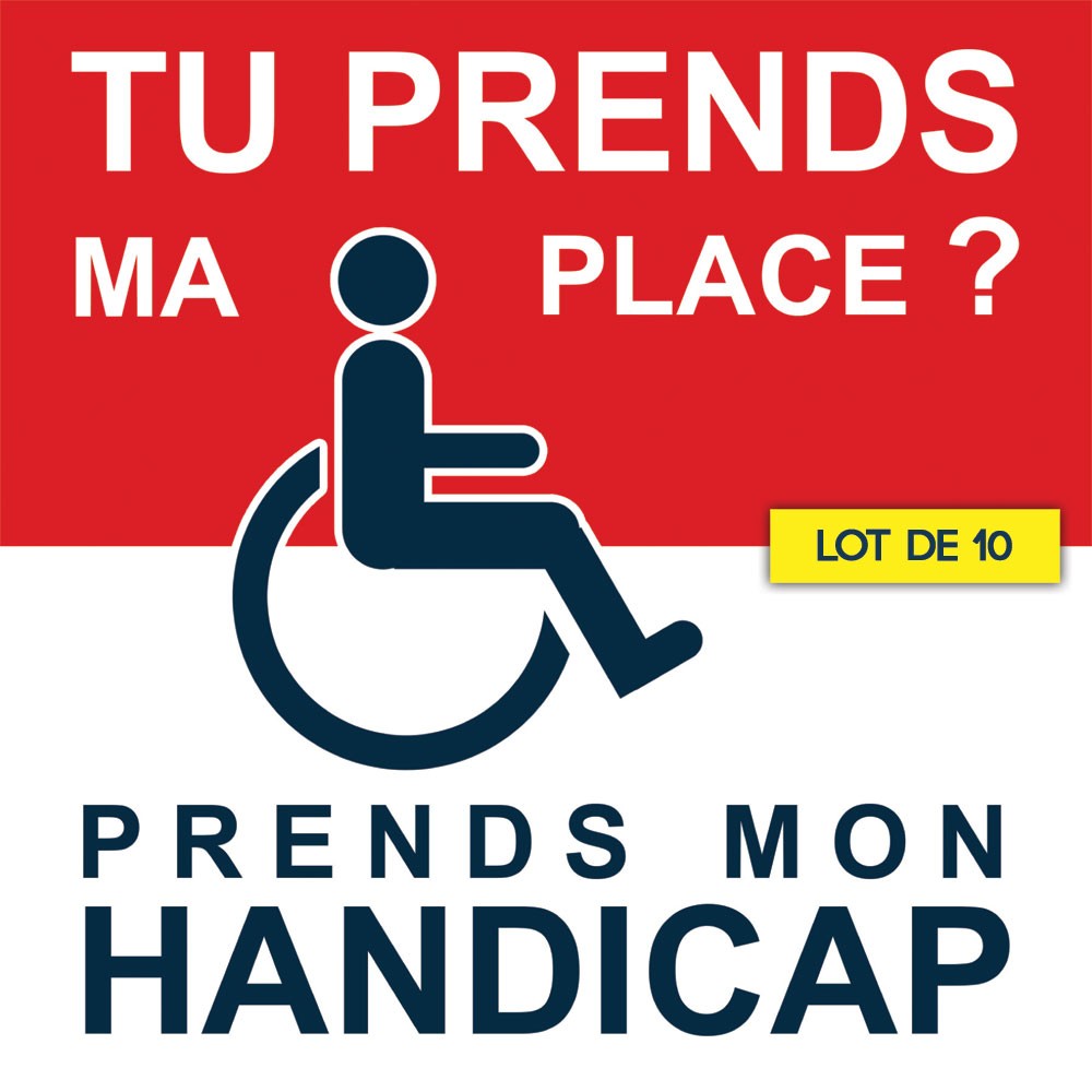 Stickers pour voitures garées sur des places réservées aux handicapés