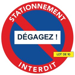 Autocollant pour voiture mal garée