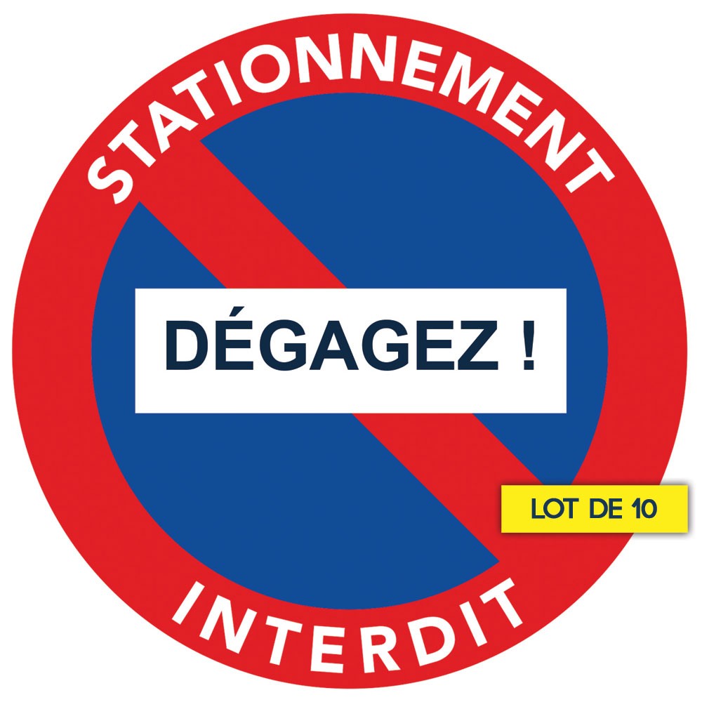 Autocollant Stationnement Réservé. A Coller Sur Les Voitures Mal Garées