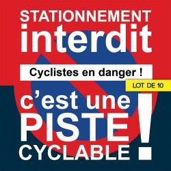 Stationnement interdit jour et nuit. Autocollant dissuasif de stationnement