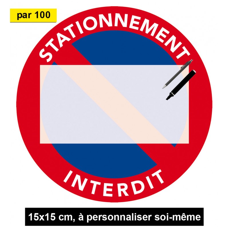 Autocollant dissuasif : Stationnement interdit Parking privé