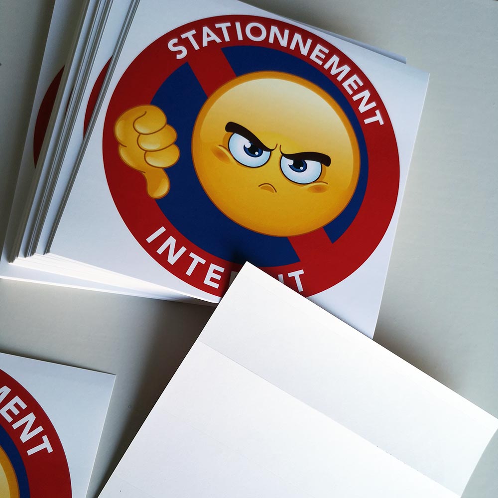 interdiction de stationner stickers