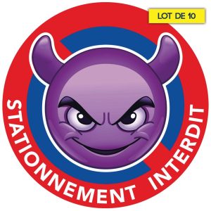 Autocollant stationnement interdit carré 15 × 15 cm