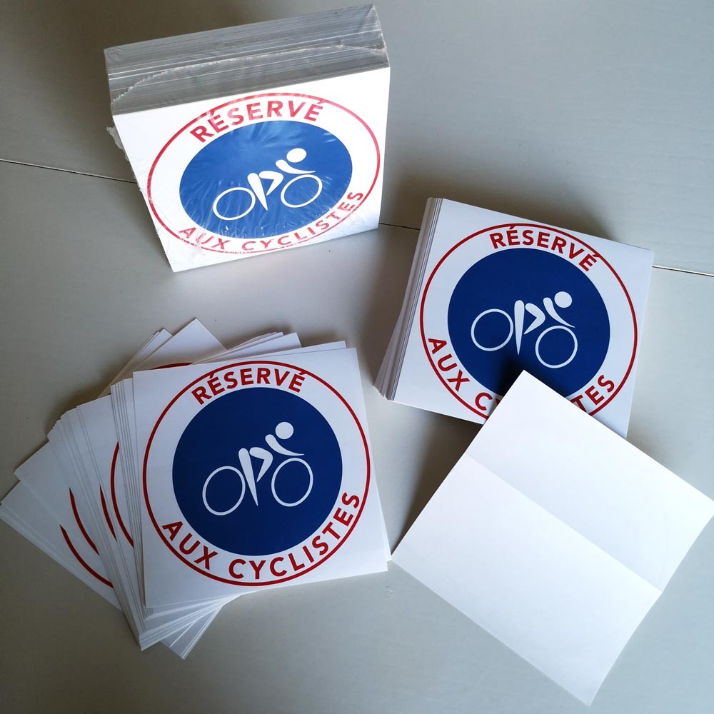 Autocollant « Réservé aux cyclistes » 15 × 15 cm, vue 6