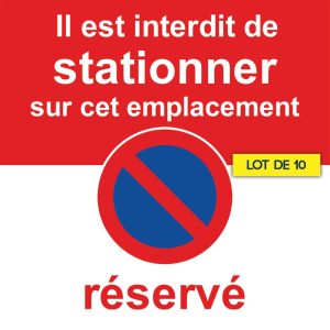 Autocollant « Place réservée » carré 15 × 15 cm