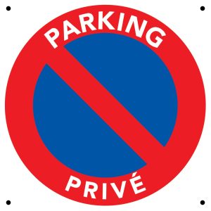 Panneau « Parking privé » 25 × 25 cm