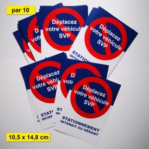 Autocollant « Mauvais stationnement » A6, vendu par lots