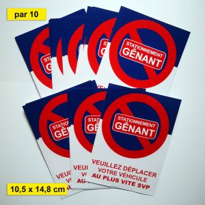 Autocollant « Stationnement gênant » par lots (A6)