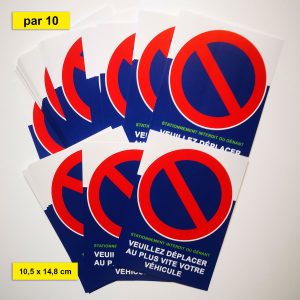 Autocollant A6 « Interdiction de stationner »