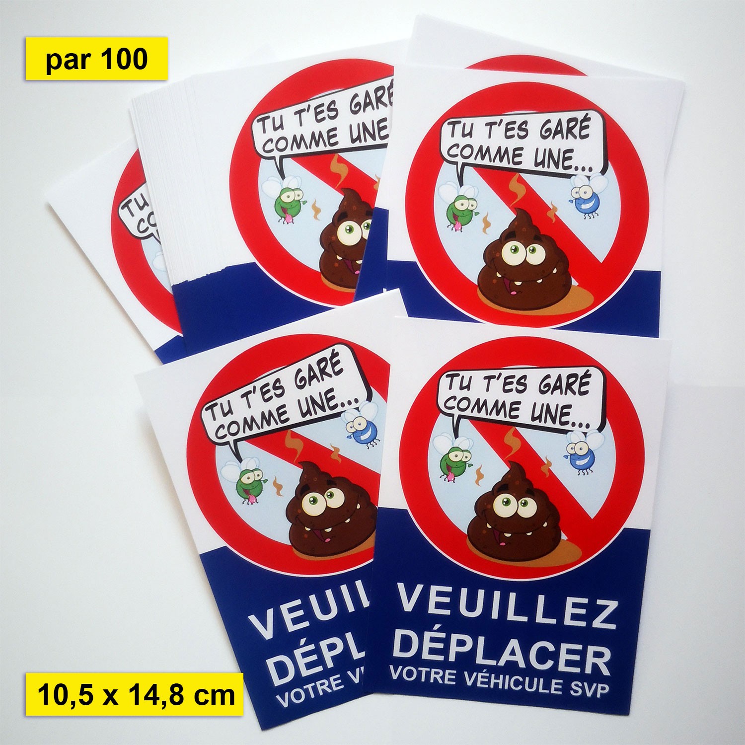 Autocollant « Tu t'es garé comme une merde » (A6), vue 6
