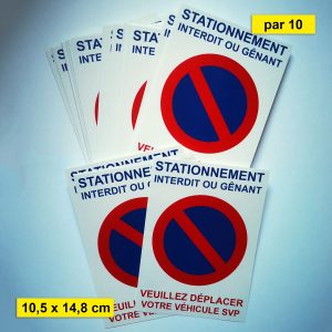 Autocollant « Stationnement gênant » (A6)